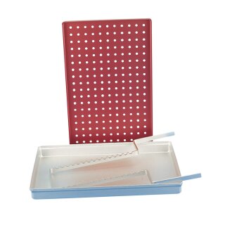 Tray Deckel Alu ungelocht silber 28x18St