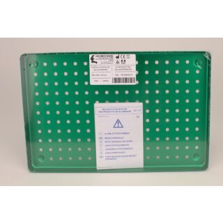 Tray Boden Alu gelocht grün 28x18 St