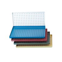 Tray Boden Alu gelocht rot 28x18 St