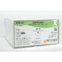 Supramid schwarz 4/0 DS18  3Dtz