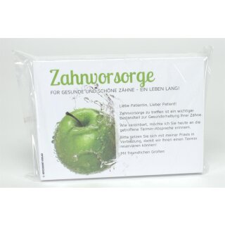 Zahnvorsorge-Karte Motiv Äpfel 100St