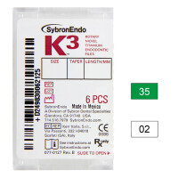 K3 NiTi-Files .02 Gr.35 30mm 6St