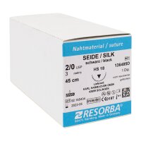 Resorba Seide schwarz 3/0 HS22  1Dtz