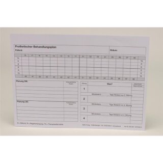Behandlungsplan Prothetik "Neu" 100St