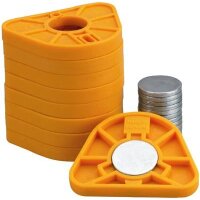 Montageplatten gelb m. Haftplatten 100St