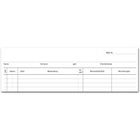 Krankenblatt B weiß kopfgel. 100St