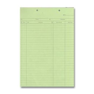 Krankenblatt B grün kopfgel. 100St