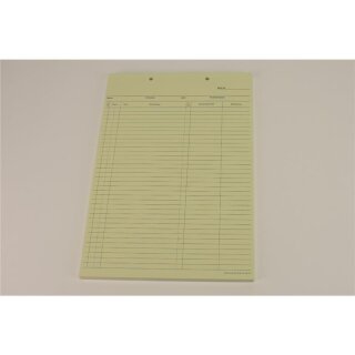 Krankenblatt B gelb kopfgel. 100St