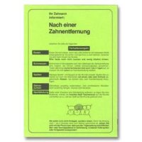 Merkblatt -nach Zahnentf.- 100St