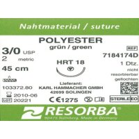 Resorba Seide schwarz 3/0 HRT18  2Dtz