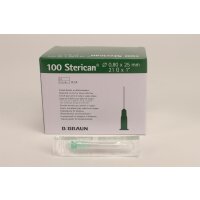 Sterican Einmalk. 0,80x25 G21  100St