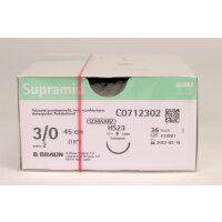Supramid schwarz HS23 3/0 45cm 3Dtz
