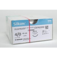 Silkam schwarz DS19 4/0 45cm   3Dtz