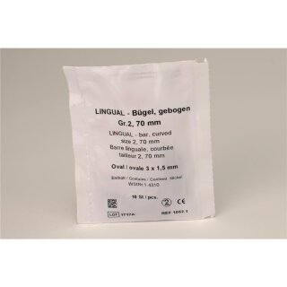 Lingualbügel geb. Gr.2 70mm 10St