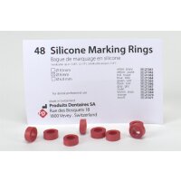 Silikon Ringe 8,0mm rot  48St