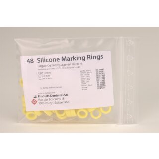 Silikon Ringe 10mm gelb  48St