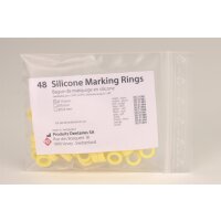 Silikon Ringe 10mm gelb  48St