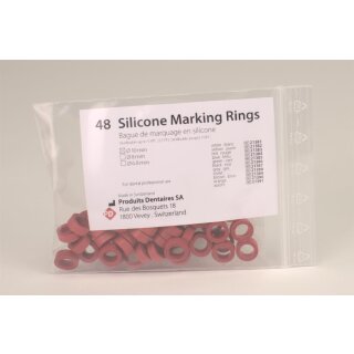 Silikon Ringe 10mm rot 48St