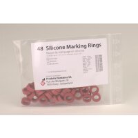 Silikon Ringe 10mm rot 48St