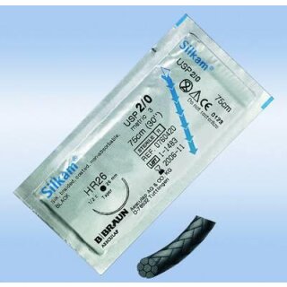 Silkam schwarz HS23 3/0 45cm Dtz