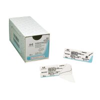 PH-Seide schwarz gefl. 4-0 V5 0,45 Dtz