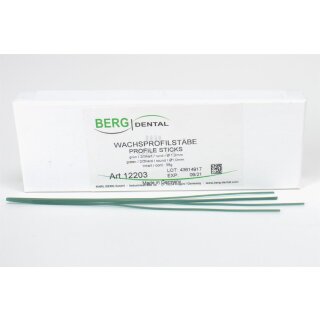 Wachsprofilstäbe rd 1,0mm grün  35g