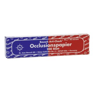 Occlusionspapier rot/blau BK 80 200Bl