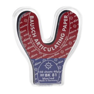 Occlusionspapier blau/rot BK 81 150Bl