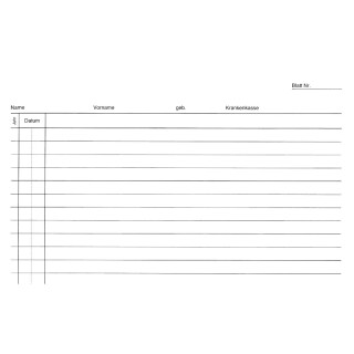 Krankenblatt M1 weiß kopfgel.100St
