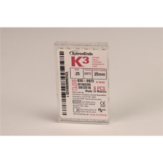 K3 NiTi-Files .02-.12 25mm G-Pack