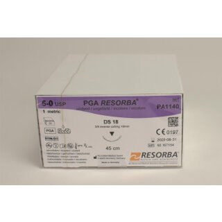 Resorba PGA ungefärbt 5/0 DS18 2Dtz