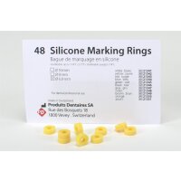 Silikon Ringe 6,8mm gelb 48St