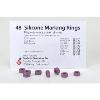 Silikon Ringe 6,8mm violett 48St