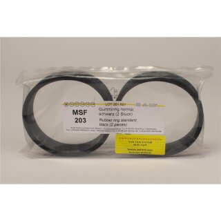 Gummiring schwarz normal  2St