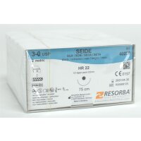 Resorba Seide schwarz HR22 3/0 2Dtz