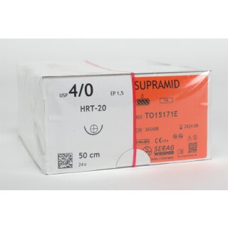 Supramid schwarz 4/0 HRT-20 2Dtz