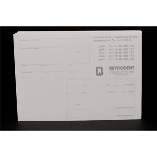 Adressfelder f. Chipk.-Druck 200St