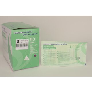 Sempermed Derma plus weiß Gr. 8,5 50Paar