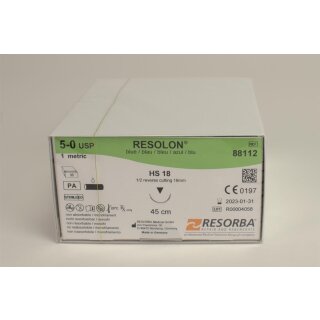Resolon Monofil blau 5/0 HS18  3Dtz
