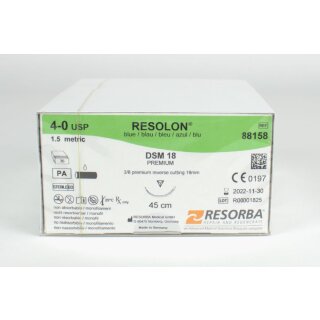 Resolon Monofil blau 4/0 DSM18 3Dtz