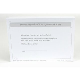 Recallkarten o. Eindruck A6 100St