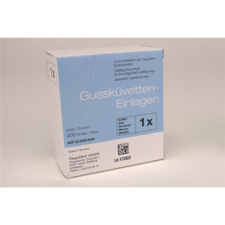 Gussküvetteneinlagen 1X  Pa