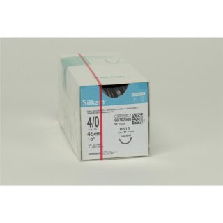 Silkam schwarz HS15 4/0 45cm Dtz