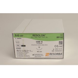 Resolon Monofil blau 5/0 DSM16 3Dtz