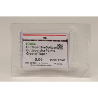 Guttaperchasp. Greater Taper 6/25 Pa