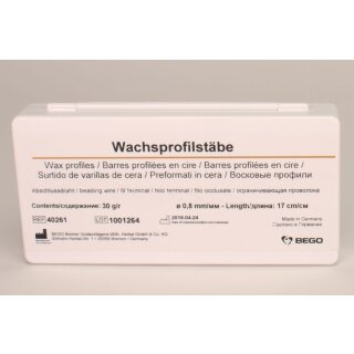 Wachsprofilstäbe 0,8  30g