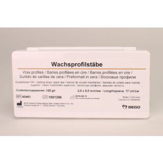 Wachsprofilstäbe 2,0x6,5mm  125g