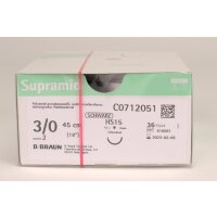 Supramid schwarz 3/0 HS15      3Dtz