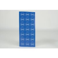 Prüfplakette 2032 blau Fo 25mm Bogen