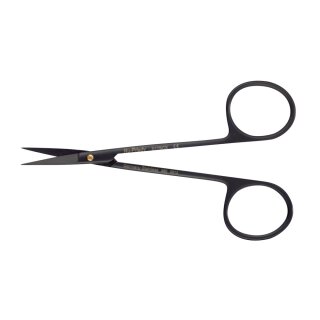 Schere Iris ger./schmal SC Black L. St